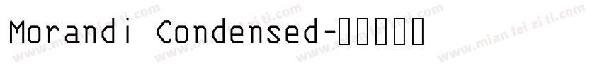 Morandi Condensed字体转换
